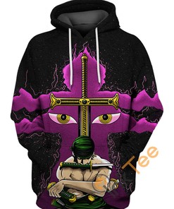 Roronoa Zoro Cross All Over Print 3D Hoodie - All Over Print Hoodies For Women
