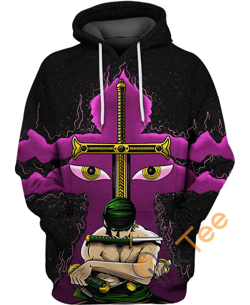 Roronoa Zoro Cross All Over Print 3D Hoodie - All Over Print Hoodies For Women