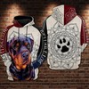 Rottweiler Nfl All Over Print Zip Up Hoodie - All Over Print Zip Up Hoodie Men