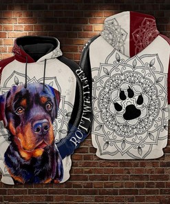 Rottweiler Nfl All Over Print Zip Up Hoodie - All Over Print Zip Up Hoodie Men