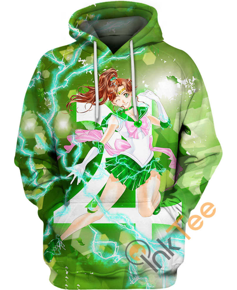 Sailor Jupiter'S Thunder Hoodie With 3D Graphic Print