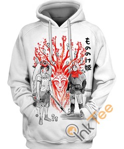 San And Ashitaka Sumie All Over Print Hoodie