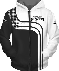 San Antonio Spurs Fan Zip Up Hoodie 3D 