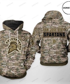 San Jose State Spartans Us Flag Camo Veteran 3D Hoodie - Awesome Gift