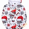 Santa Claus Skull Christmas All Over Print Hoodie 