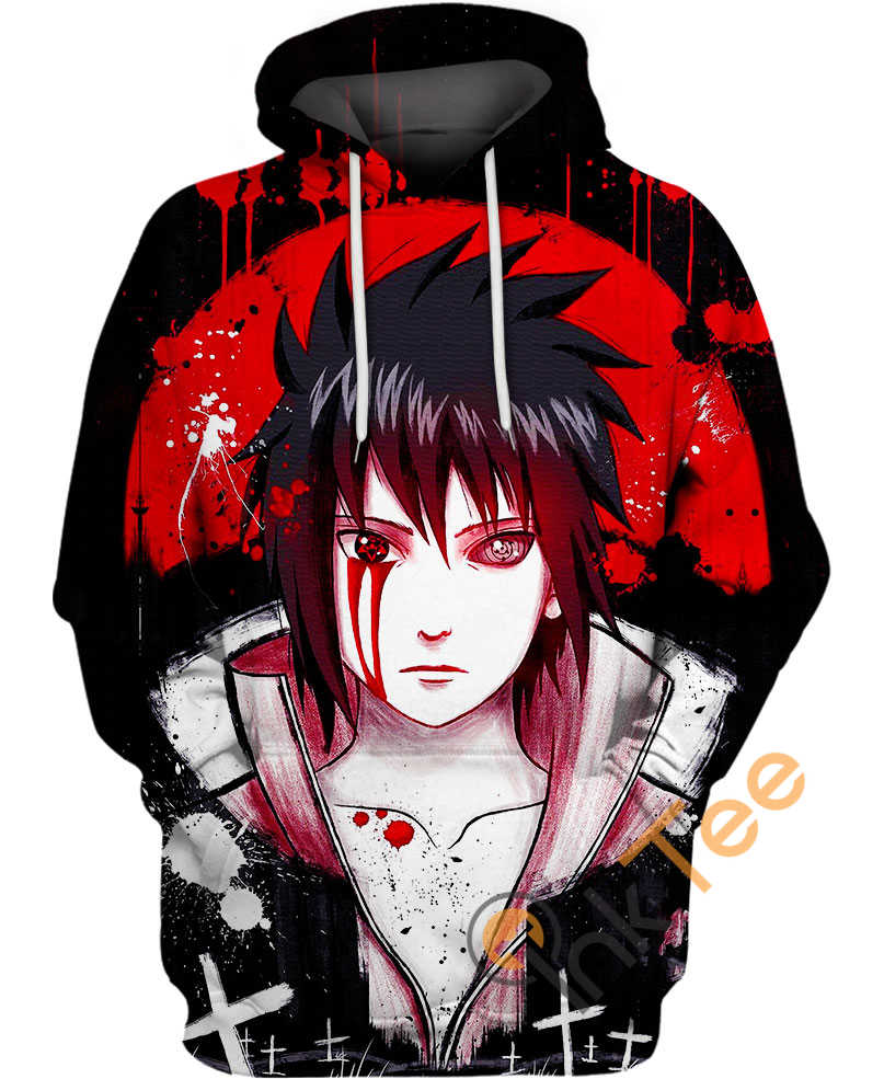 Sasuke Uchiha The Blood Eyes All Over Print Hoodie