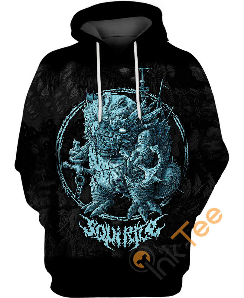 Scary Demonic Squirtle All Over Print 3D Hoodie