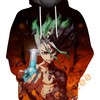 Senku Dr Stone 3D Printed Hoodie 