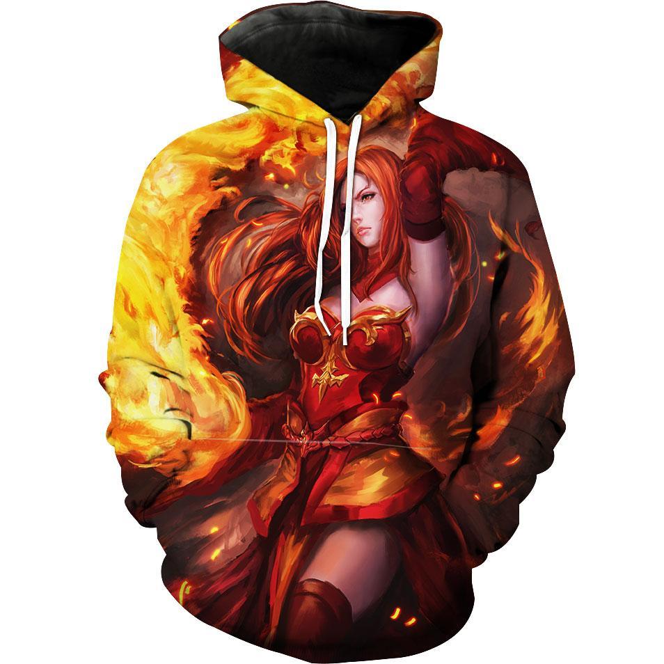 Sexy Fire Mage All Over Print Hoodie