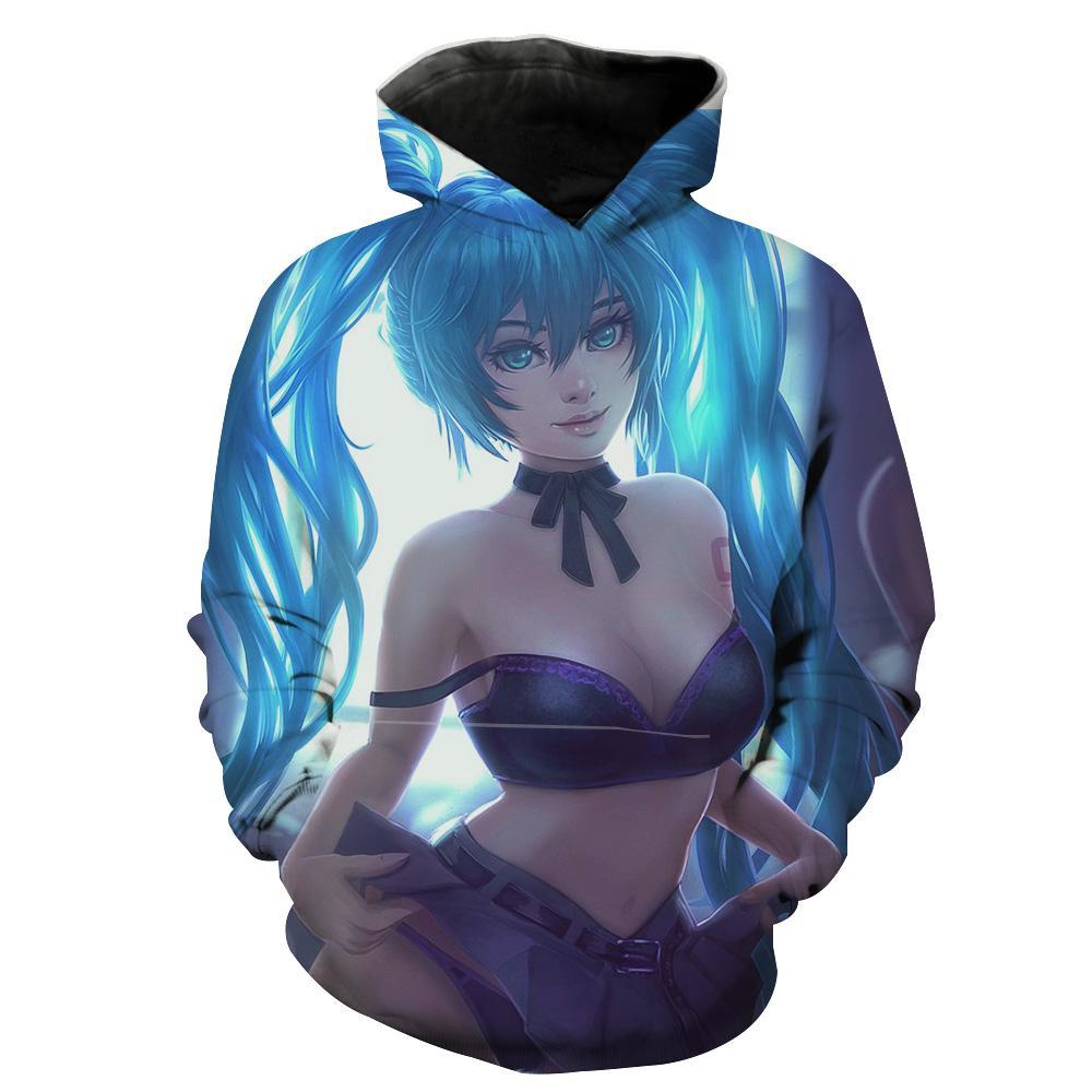 Sexy Sona League Of Legends Zip Up Hoodie
