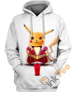 Shazam Cosplay Pikachu 3D Hoodie 