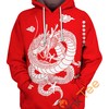 Shenlong Red 3D Printed Hoodie 