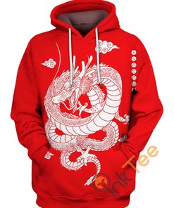 Shenlong Red 3D Printed Hoodie 