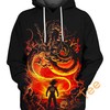 Shenron With Goku Dragon Ball All Over Print Hoodie 3D