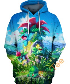 Shiny Bulbasaur 3D Printed Hoodie