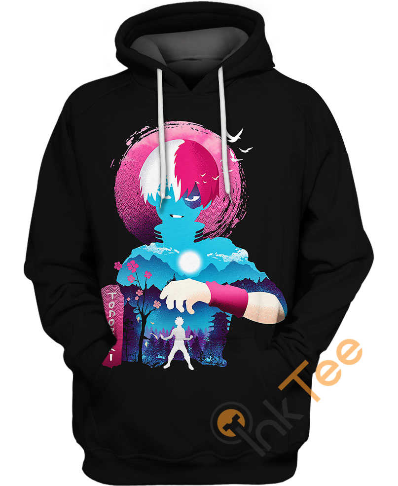 Shouto Todoroki Highlights 3D Printed Hoodie