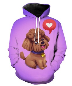 Show Off Your Cute Poodle Dog With 3D Printed Hoodie - Perfect For Dog Lovers!