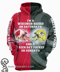Show Off Your Love For Wisconsin Badgers And Green Bay Packers With This 3D All Over Print Hoodie