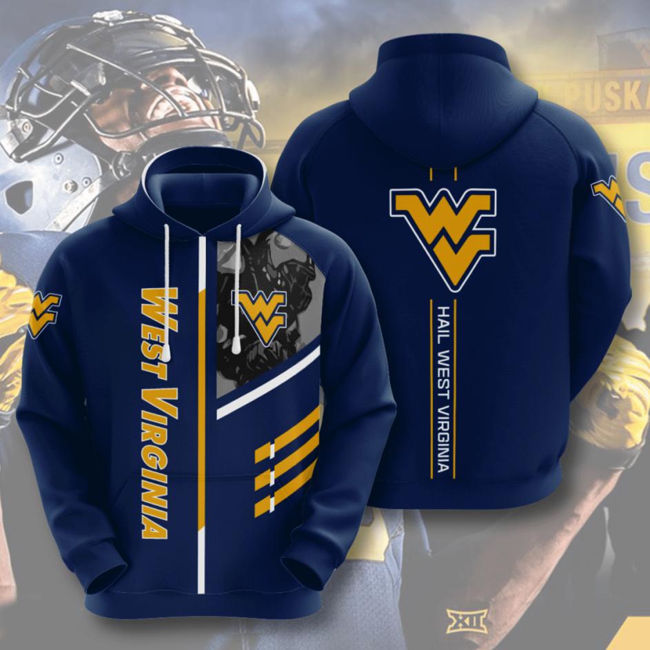 Show Off Your Mountaineers Pride With West Virginia Mountaineers American Football 3D Printed Hoodie