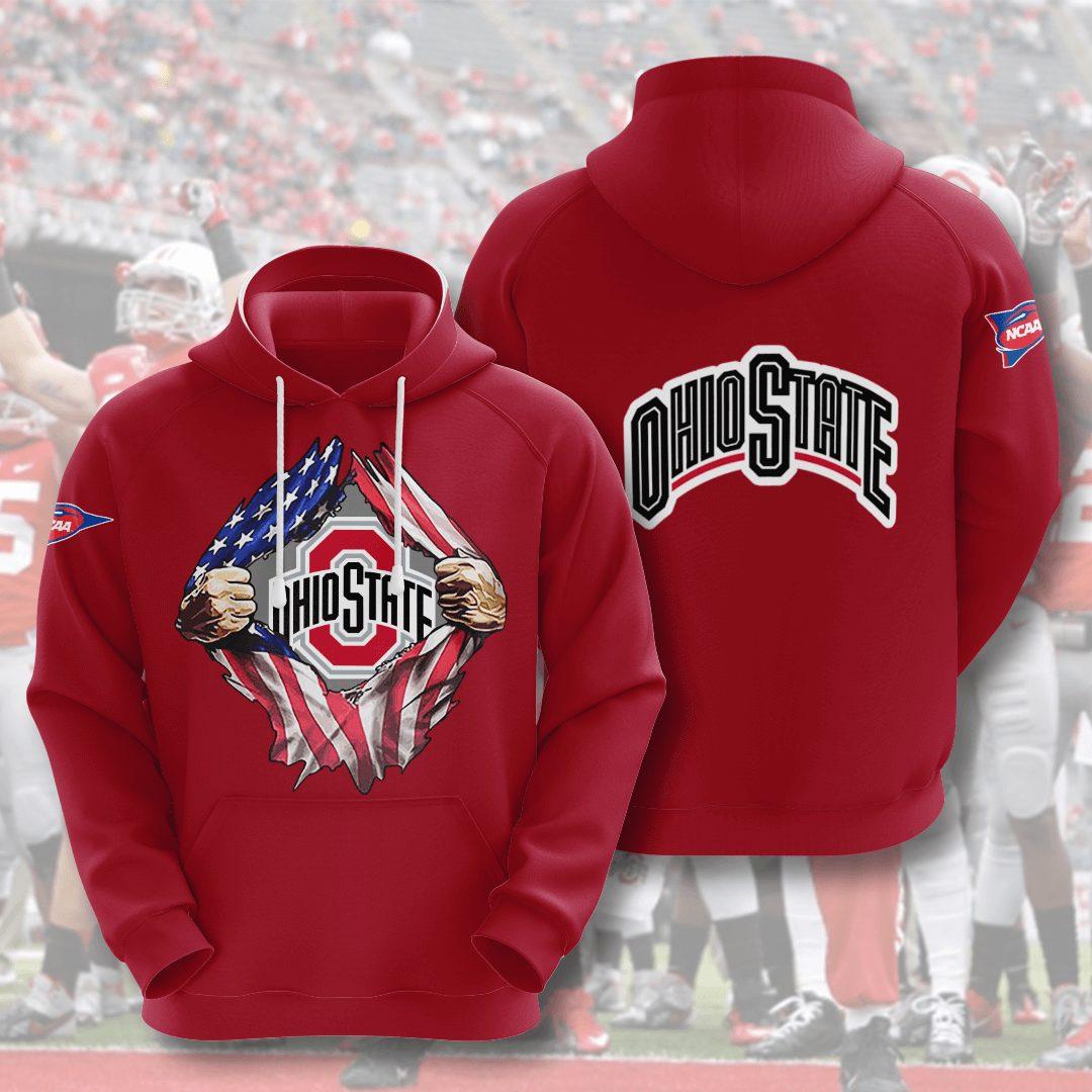 Show Off Your Passion With Ncaa- Ohio State Buckeyes 3D Hoodie Style 16, 35+ Customer Reviews