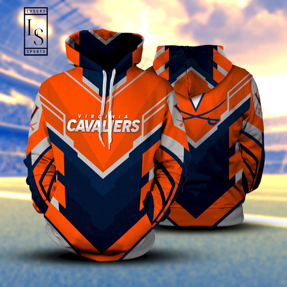 Show Off Your Team Spirit With The Virginia Cavaliers Premium 3D All Over Print Hoodie