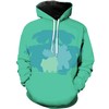 Show Your Love For Pokemon With This Evolution Of Bulbasaur Green Hoodie 3D