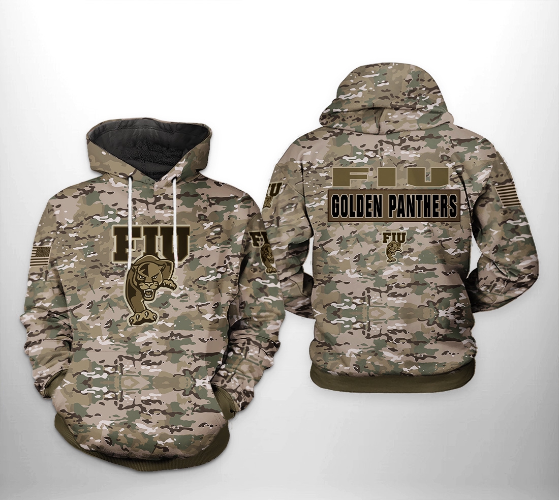 Show Your Love For Skulls With This Fiu Golden Panthers Ncaa Us Flag Skull 3D All Over Print Zip-Up Hoodie