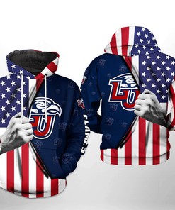 Show Your Patriotism With Liberty Flames Ncaa Us Flag 3D Printed Hoodie/Zipper Hoodie - Perfect Gifts