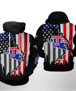Show Your Patriotism With Louisiana Tech Bulldogs Ncaa Us Flag 3D Printed Hoodie/Zipper Hoodie - Perfect Gifts