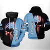 Show Your Patriotism With North Carolina Tar Heels Ncaa Us Flag Skull 3D Printed Hoodie/Zipper Hoodie 