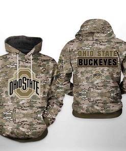 Show Your Patriotism With Ohio State Buckeyes Ncaa Camo Veteran 3D Printed Hoodie/Zipper Hoodie