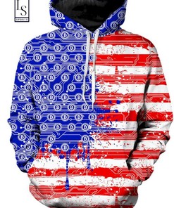 Show Your Patriotism With The Bitcoin Flag Usa 3D Hoodie