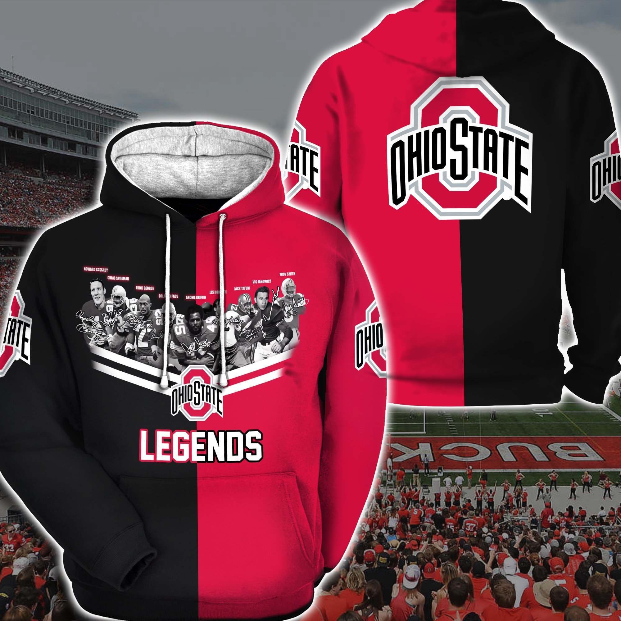 Show Your Spirit With Ohio State Buckeyes 3D Hoodie Style 13