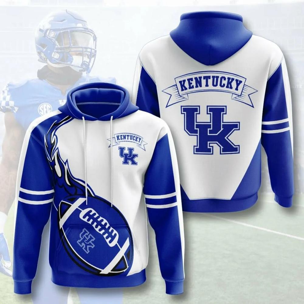 Show Your Team Spirit With Kentucky Wildcats Fireball Heat 3D Hoodie - Gifts For Men
