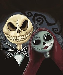 Skeleton Together Forever Jack Skellington Plush Blanket - Queen Size Medium Weight