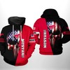 Skull And Us Flag With Smu Mustangs Us Flag Skull 3D All Over Print Zip-Up Hoodie - Perfect For Ncaa Fans 