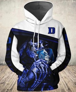 Skull Death 3D Hoodie: Duke Blue Devils Edition