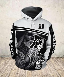 Skull Death Duke Blue Devils All Over Print 3D Hoodie Graphic
