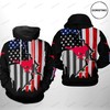 Smu Mustangs Us Flag All Over Print 3D Hoodie - Ncaa Fans Gift