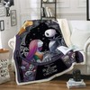 Soft Warm Fleece Throw Blanket - Nightmare Before Christmas Skull Bedding for Bed and Couch