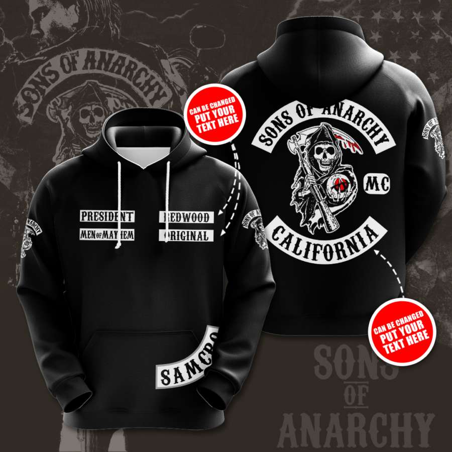 Sons Of Anarchy Custom 3D Hoodie With Personalized Graphic