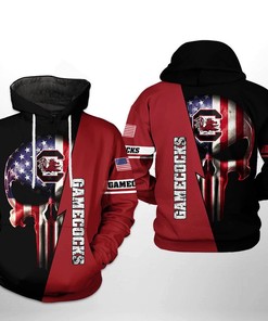 South Carolina Gamecocks Hoodie Ncaa Us Flag Skull 3D All Over Print Hoodie Zip Hoodie With Unique Graphic Design