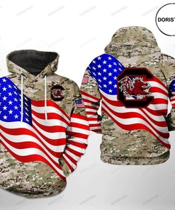 South Carolina Gamecocks Us Flag Camo Veteran Limited Edition 3D Hoodie - Ncaa Fans