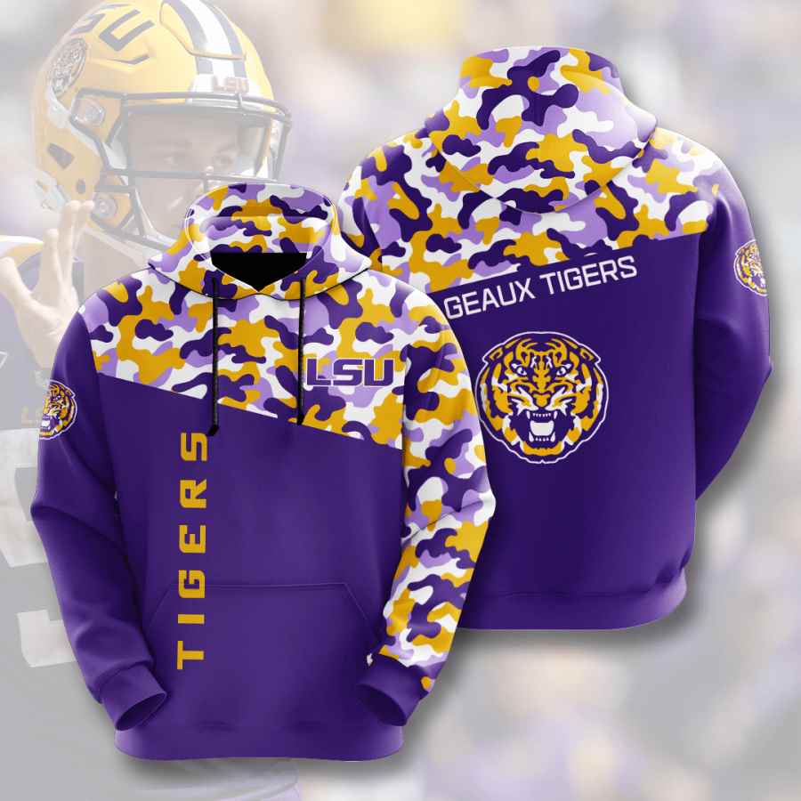 Sports American Football Ncaa Lsu Tigers All Over Print Sport 3D Hoodie - Great Gift For Fans