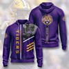 Sports American Football Ncaa Lsu Tigers All Over Print Zip-Up Hoodie - Perfect Gift For Fans
