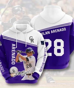 Sports Baseball Mlb Colorado Rockies Nolan Arenado Usa Hoodie 3D - Perfect For Fans