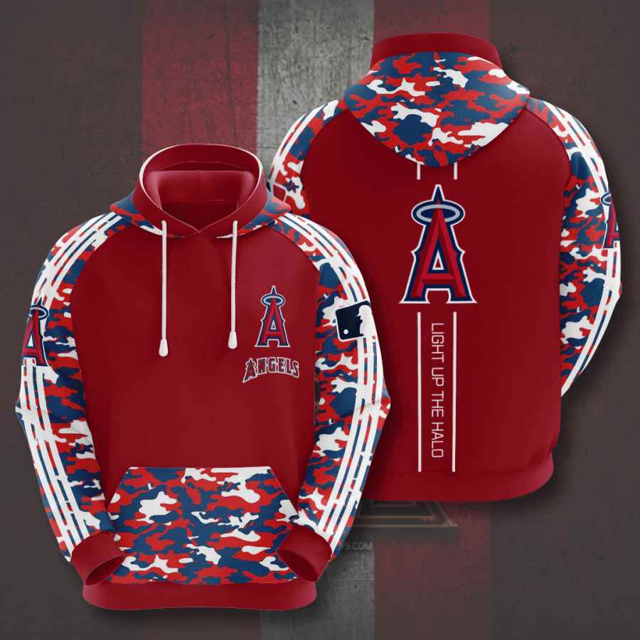 Sports Baseball Mlb Los Angeles Angels Usa Sport All Over Print Hoodie 3D - Mens 3D Hoodies All Over Print