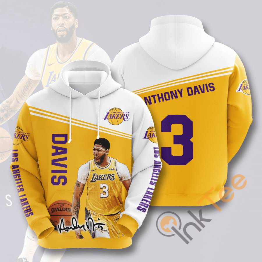 Sports Basketball Nba Los Angeles Lakers Anthony Davis Usa Hoodie 3D - Men'S 3D Hoodies With Zippers