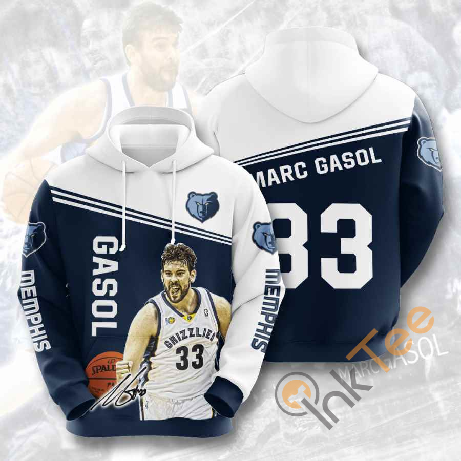 Sports Basketball Nba Memphis Grizzlies Marc Gasol Usa All Over Print 3D Hoodie