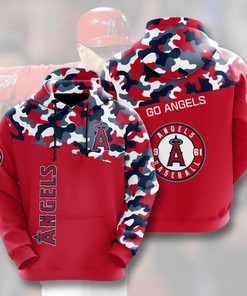 Sports Team Los Angeles Angels Camo Hoodie 3D - 3D Hoodies For Men